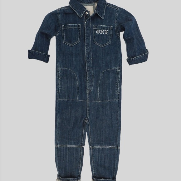 One Teaspoon Other - KIDS RODEO BLUE PARADISE UTILITY JUMPSUIT